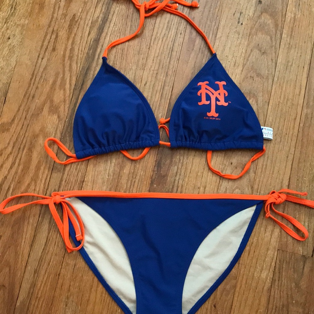 METS STRING BIKINI BATHING SUIT SWIM OFFICIAL MLB